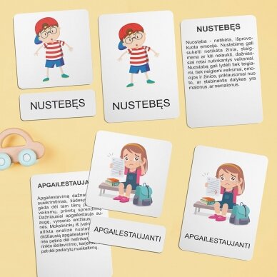 Trijų dalių „Montessori“ lavinamųjų kortelių rinkinys „Emocijos“ (2 dalis) 10